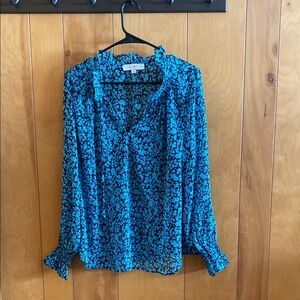 Floral Blue Women's Top